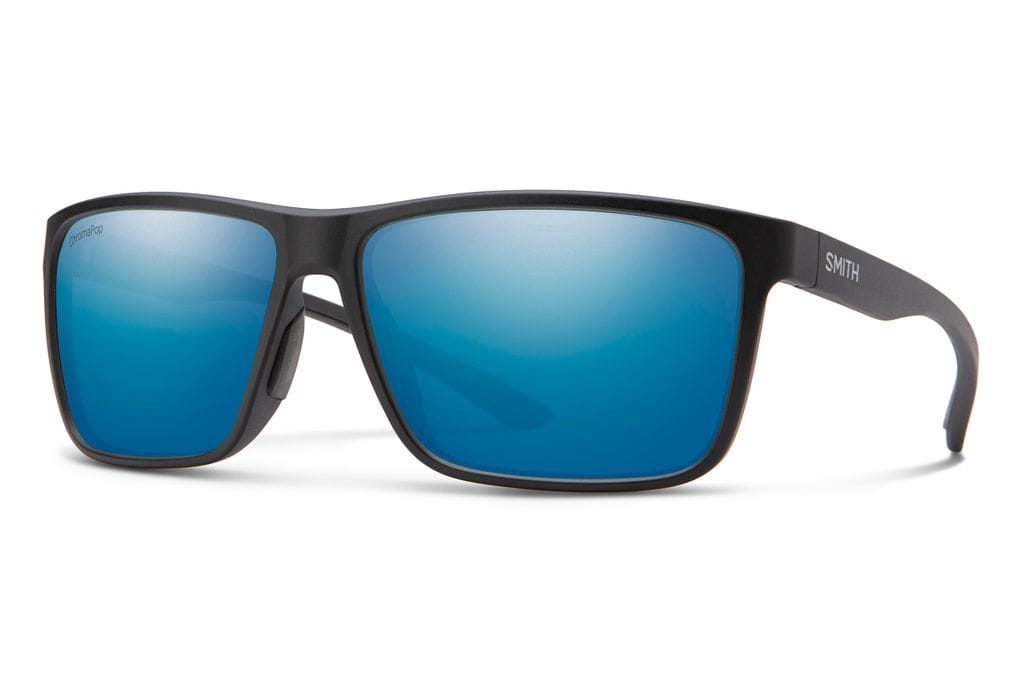 Smith Optics Riptide Matte Black Polar Blue Mirror Sunglasses - Fin & Game