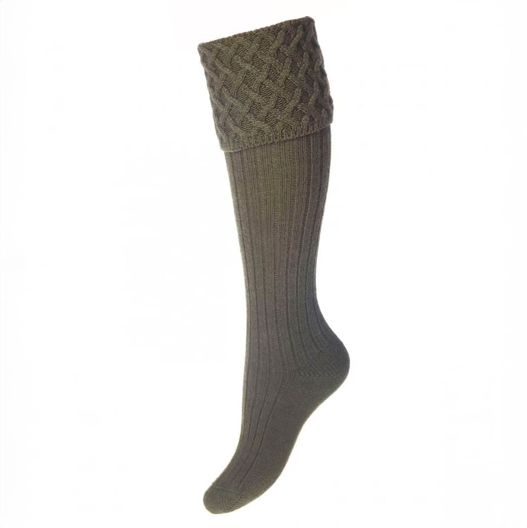 House Of Cheviot Ladies Rannoch Shooting Socks with Garters - Fin & Game