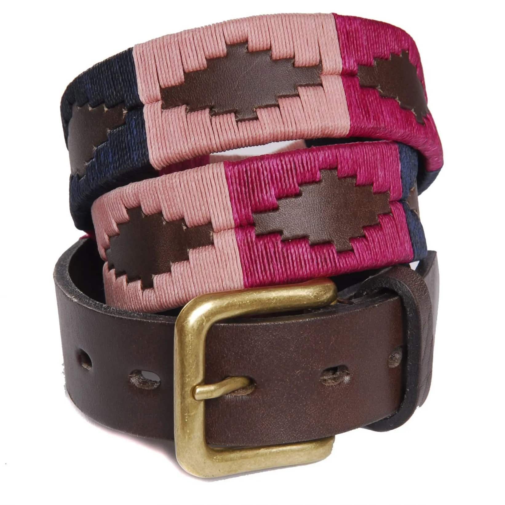 Pioneros Berry/Navy/Pink Polo Belt - Fin & Game