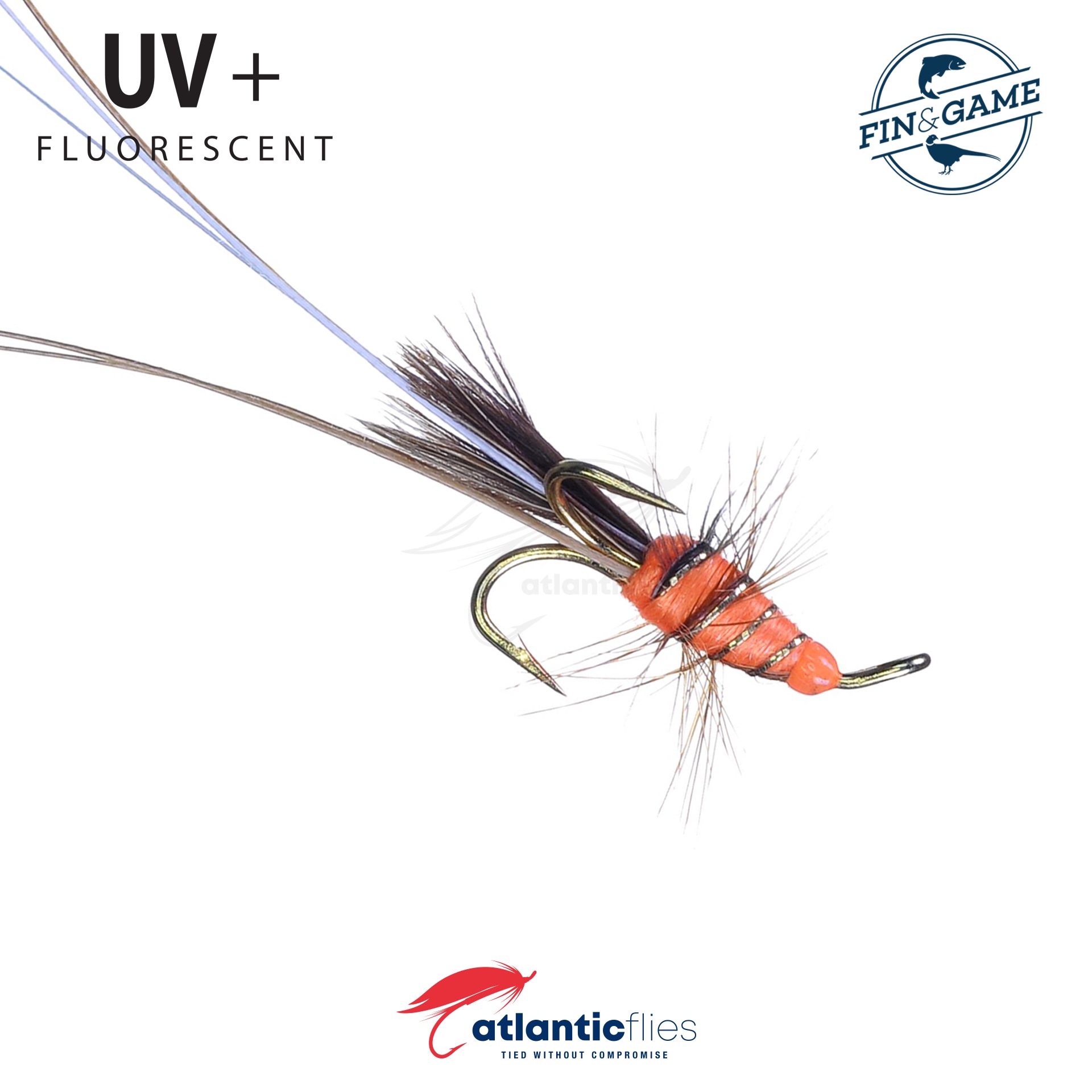 Atlantic Flies Fl. Orange Frances Treble - Fin & Game