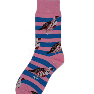 Shuttlesocks Junior Pink and Blue Partridge Socks - Fin & Game