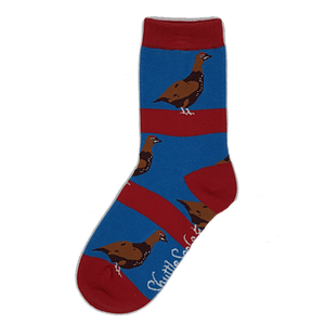 Shuttlesocks Kids Blue and Red Grouse Socks - Fin & Game