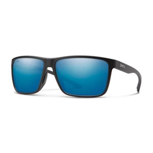 Smith Optics Riptide Matte Black Polar Blue Mirror Sunglasses - Fin & Game