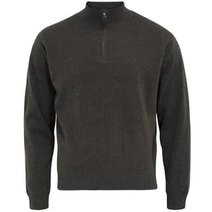 Alan Paine Wilshaw Half Zip Mock Neck with Windblock Lining – 40, Seaweed - Fin & Game