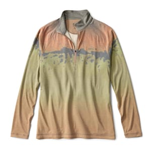 Orvis Mens Dricast Printed 1/4 Zip Pullover Shirt - Fin & Game