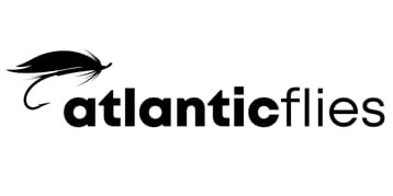 Atlantic Flies, Icelandic Salmon Flies Brand Logo On White Background.