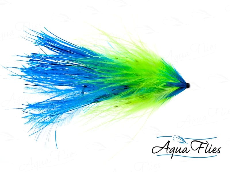 Hartwick’s Flashtail Tube – Chartreuse/Blue - Fin & Game
