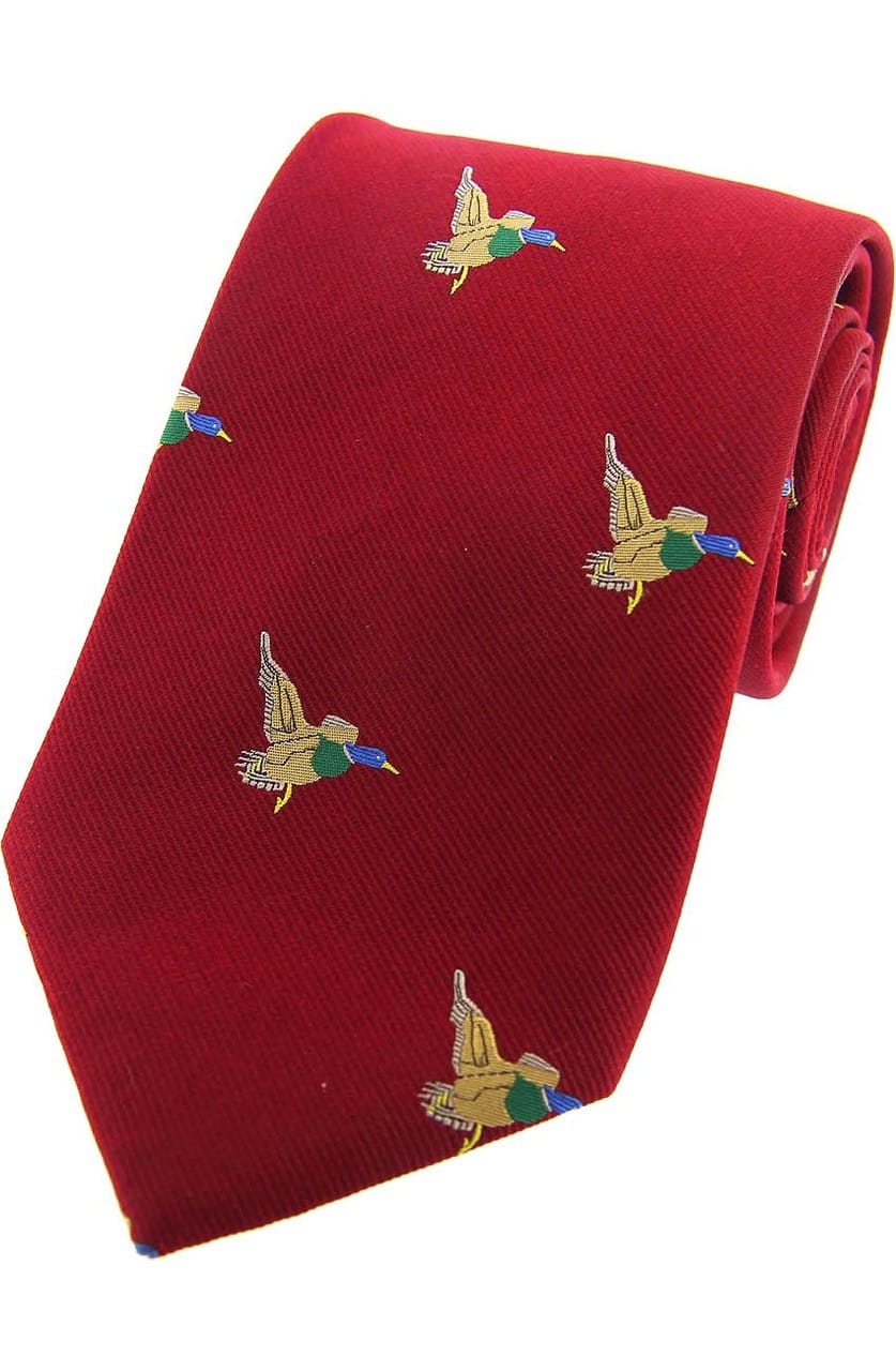 Flying Ducks Country Woven Silk Tie - Fin & Game
