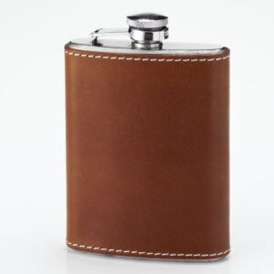 Laksen Pocket Flask - Natural Mahogany