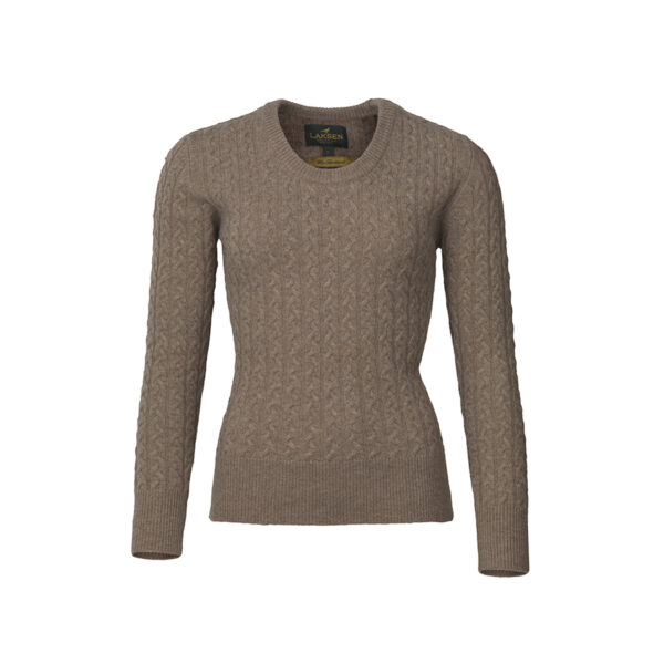 Laksen Burleigh Lambswool Cable Knit - Camel