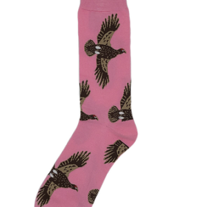 Shuttlesocks Pink Flying Grouse Socks