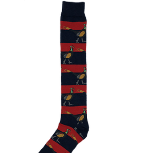Shuttlesocks Red Navy Pheasant Welly Socks
