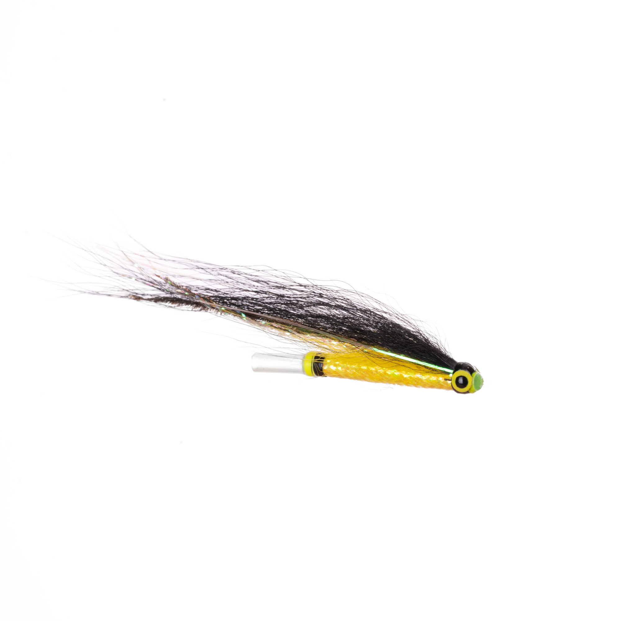 Product image of a Fluro Yellow Bismo plastic tube used for Atlantic Salmon Fly Fishing.