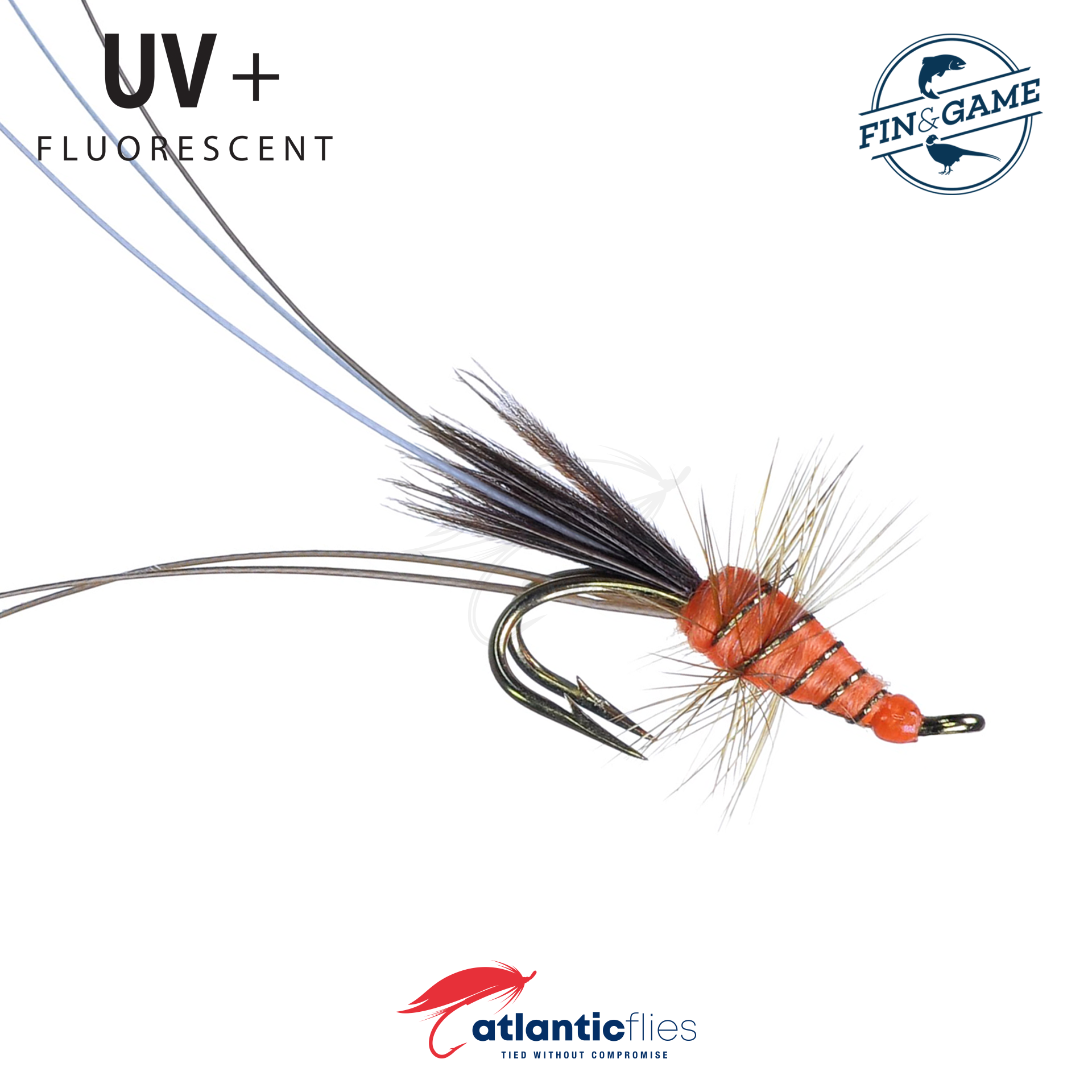 Atlantic Flies Fl. Orange Frances Double - Fin & Game