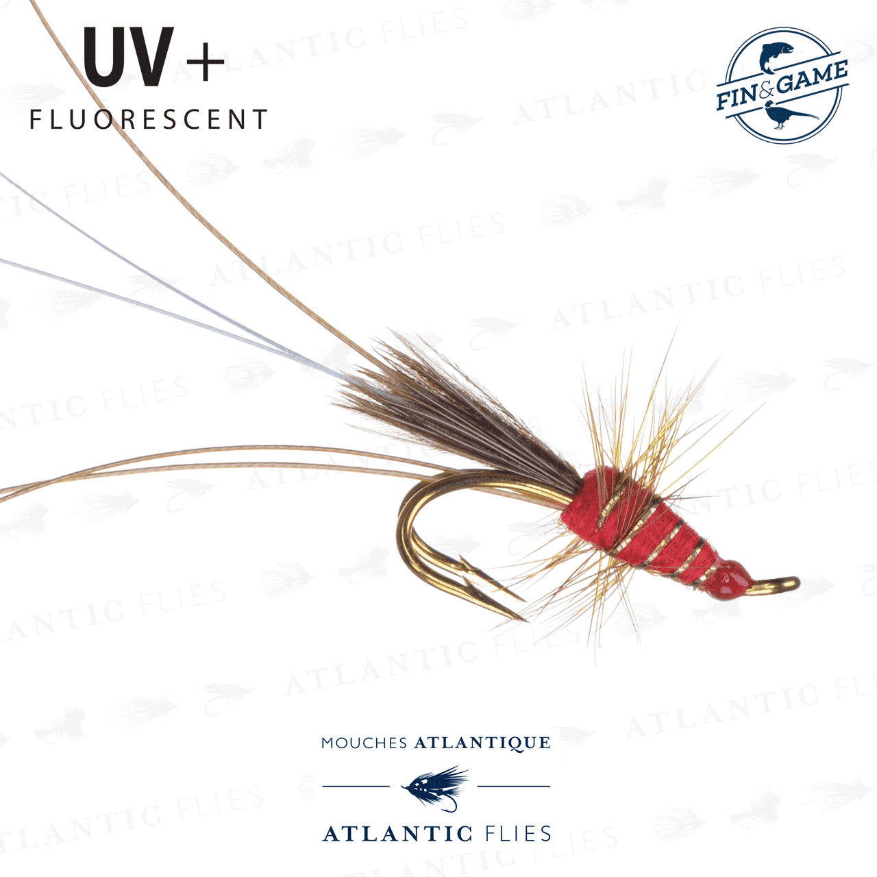 Frances_Red_Gold__21410 Atlantic Flies Red Frances Double - Fin & Game