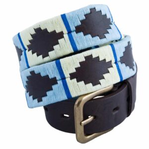 Pioneros Pale Blue/White/Blue Stripe Polo Belt - Fin & Game