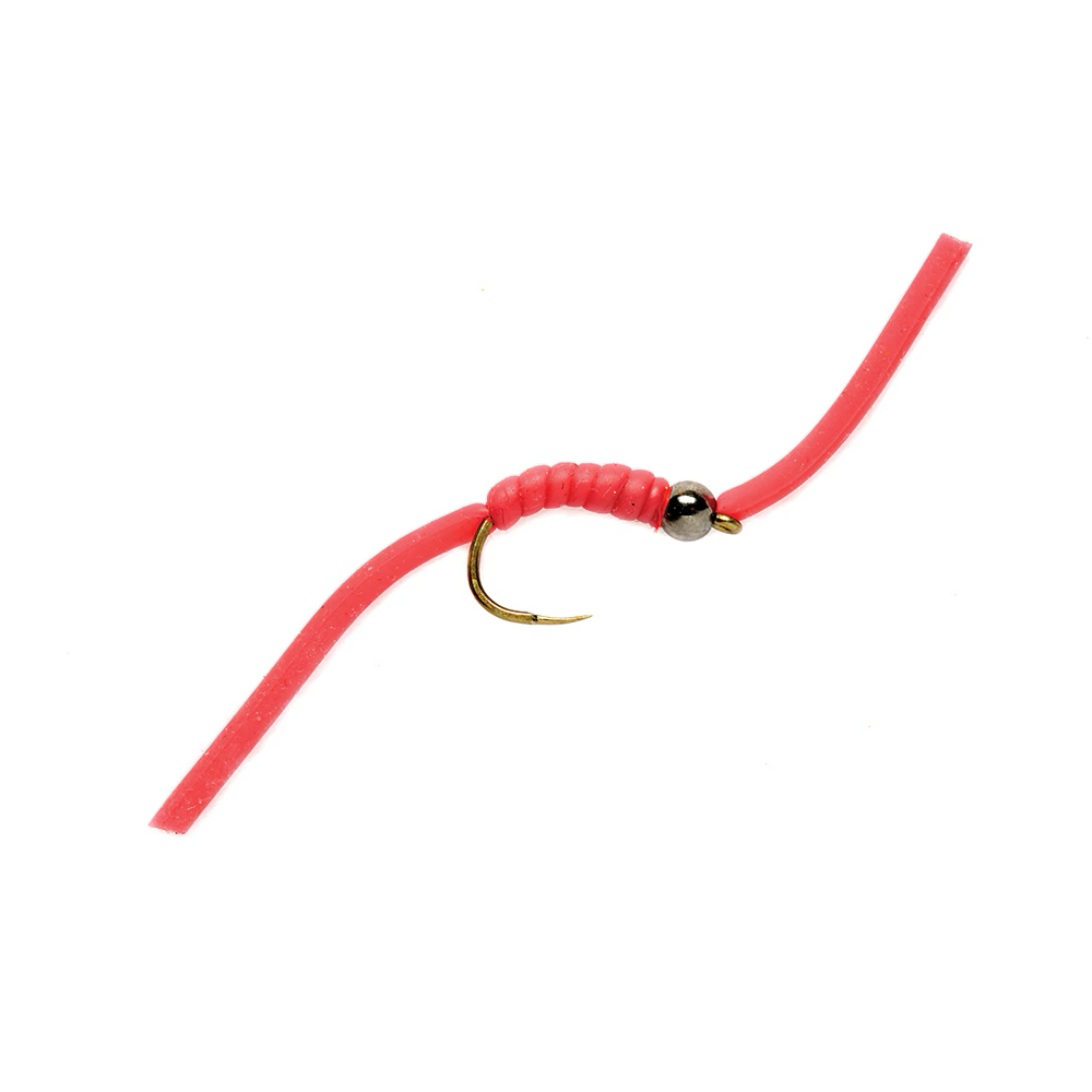 Wiggly-Worm-Red Fulling Mill Wiggly Worm Barbless - Fin & Game