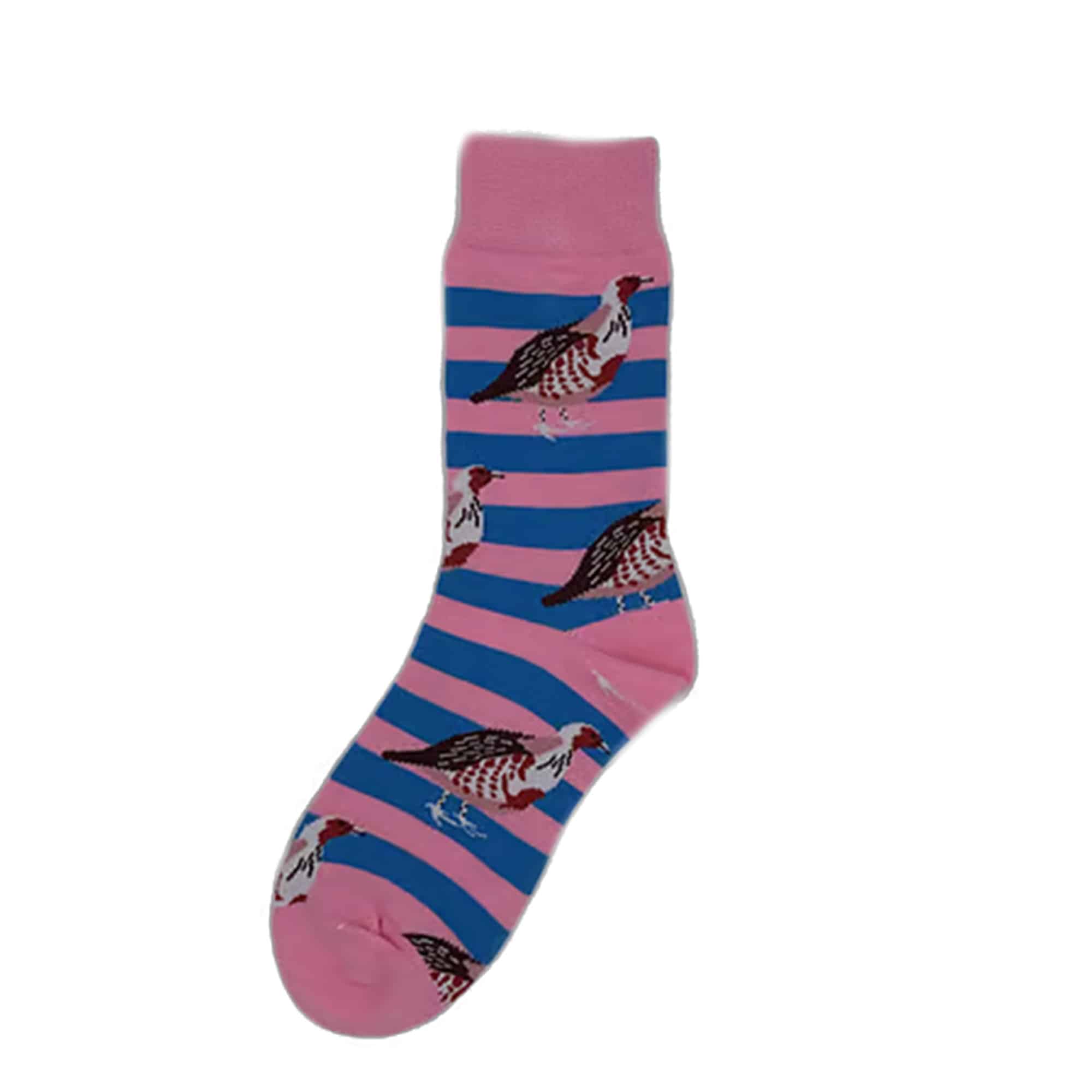 Shuttlesocks Junior Pink and Blue Partridge Socks - Fin & Game