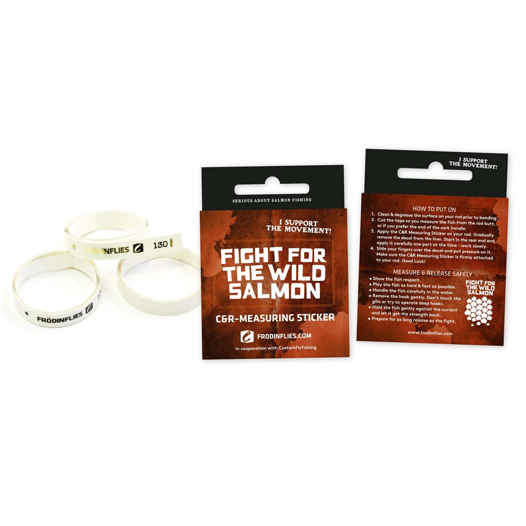 Frodin_Flies_Wild_Salmon_C-R_Measuring_Sticker_1-2.webp Frodin Flies Wild Salmon Catch & Release Measuring Sticker - Fin & Game