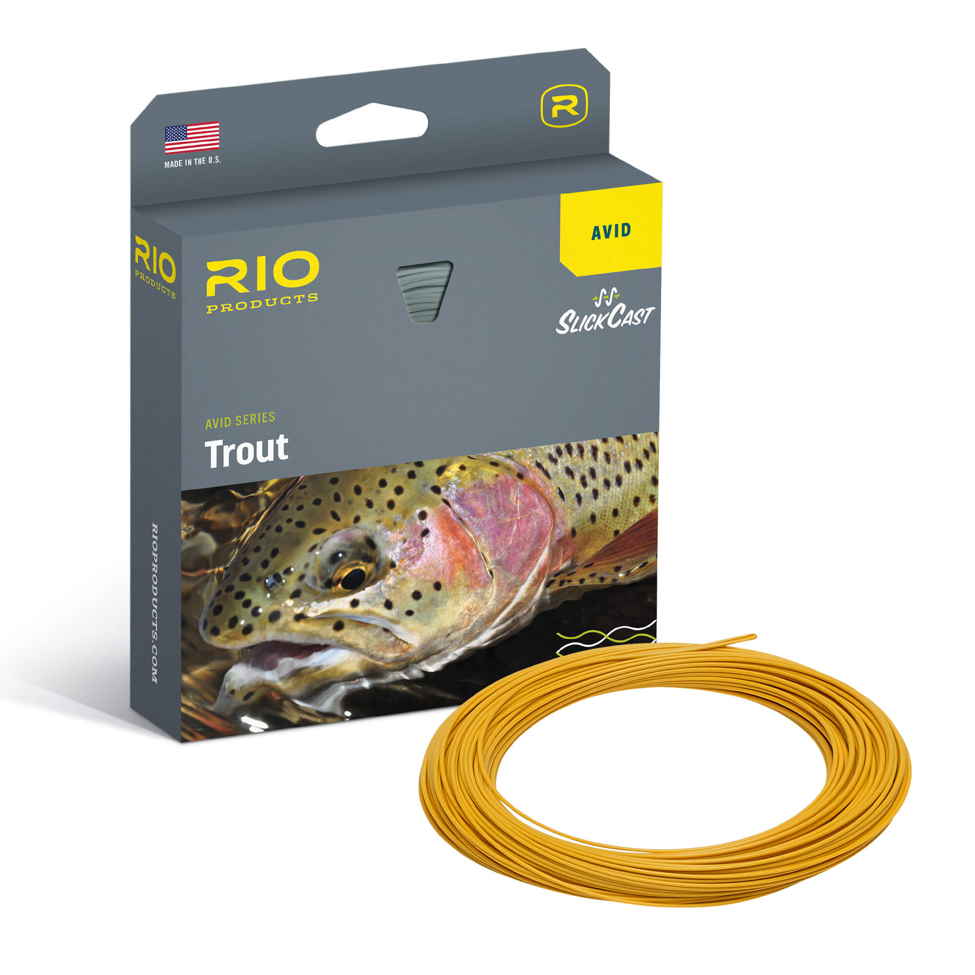 RIO-AVID-GOLD-BOX-SPOOL-1.jpg RIO Avid Gold Floating Fly Line - Fin & Game