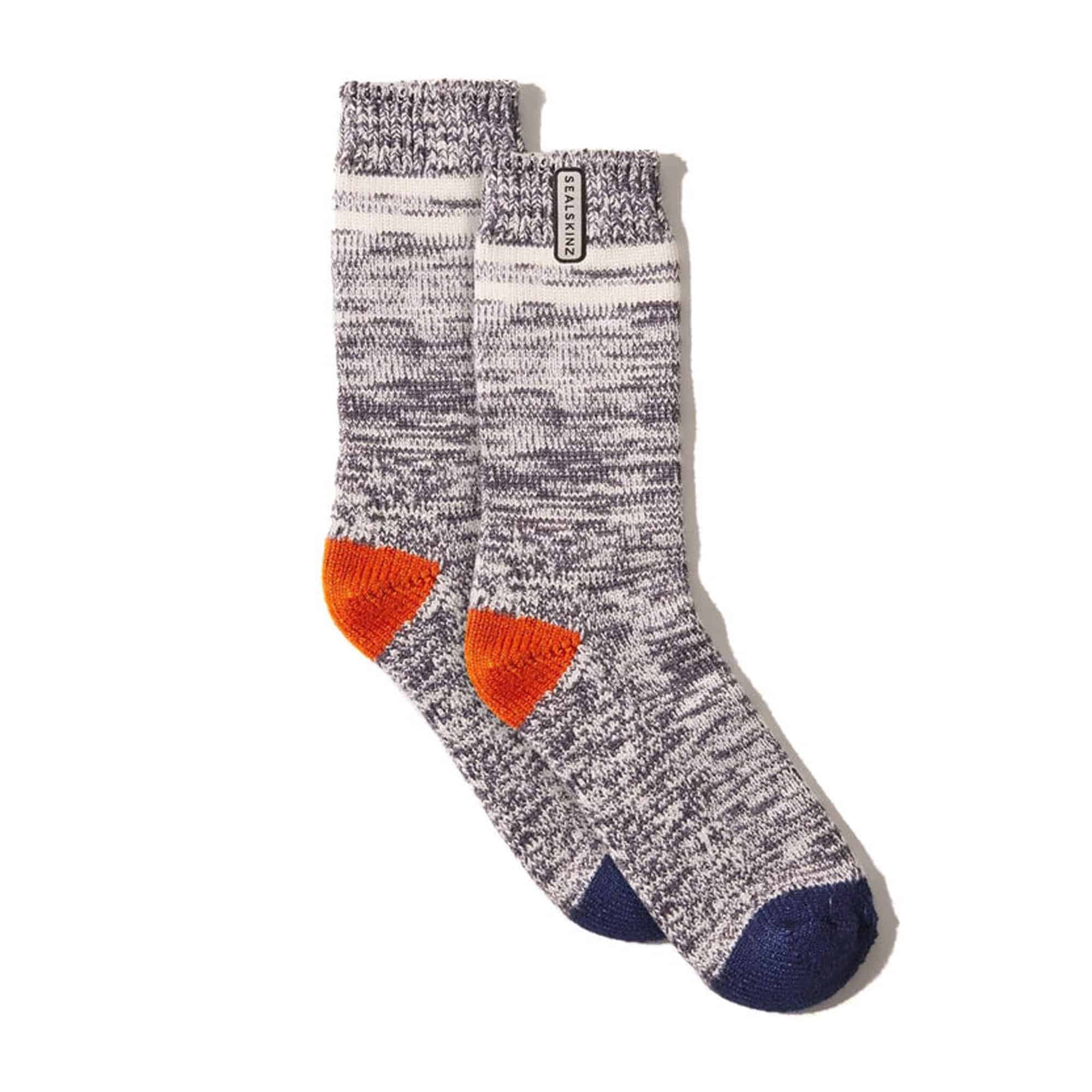 Sealskinz Thwaite Bamboo Mid Length Twisted Sock – Grey, Small - Fin & Game