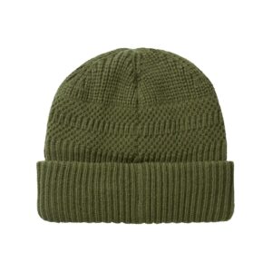 Sealskinz Gressenhall Waterproof Cold Weather Textured Stripe Roll Cuff Beanie – Olive - Fin & Game