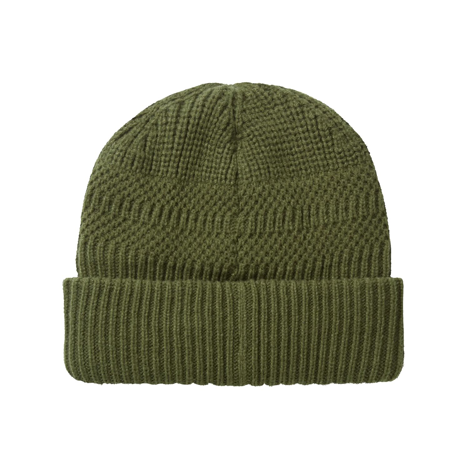 Sealskinz Gressenhall Waterproof Cold Weather Textured Stripe Roll Cuff Beanie – Olive - Fin & Game