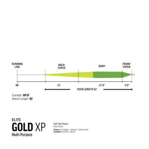 RIO Elite Gold XP Fly Line Taper Diagram