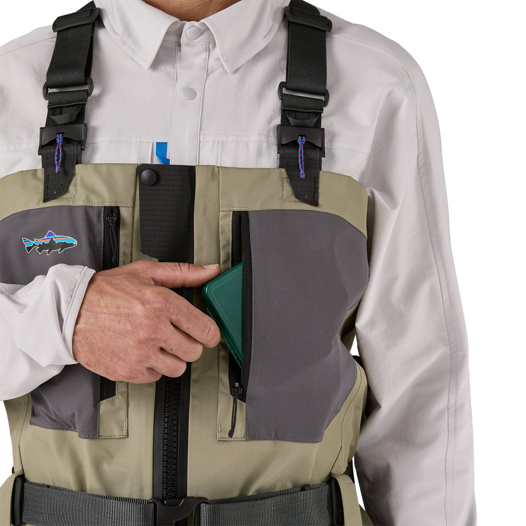 Patagonia Mens Swiftcurrent Traverse Zip Front Waders Product Image Detail