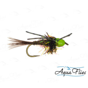 Aqua Flies TDF BC-Green Hot Cone Stone-Rubberlegs - Fin & Game