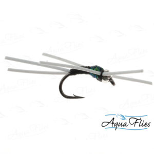 Aqua Flies TDF BH Copper John-White Rubberlegs - Fin & Game