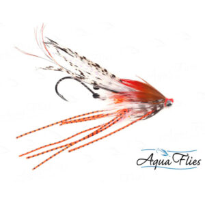 Aqua Flies Stus PrawnTruder White/Orange - Fin & Game