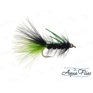 Aqua Flies TDF BH Black and Chartreuse Wooly Bugger - Fin & Game