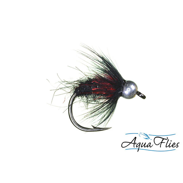 Aqua Flies TDF Bead Head Black Bug - Fin & Game