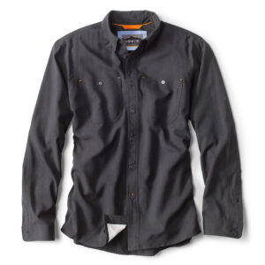 Orvis Tech Chambray L/S Work Shirt Black, Small - Fin & Game