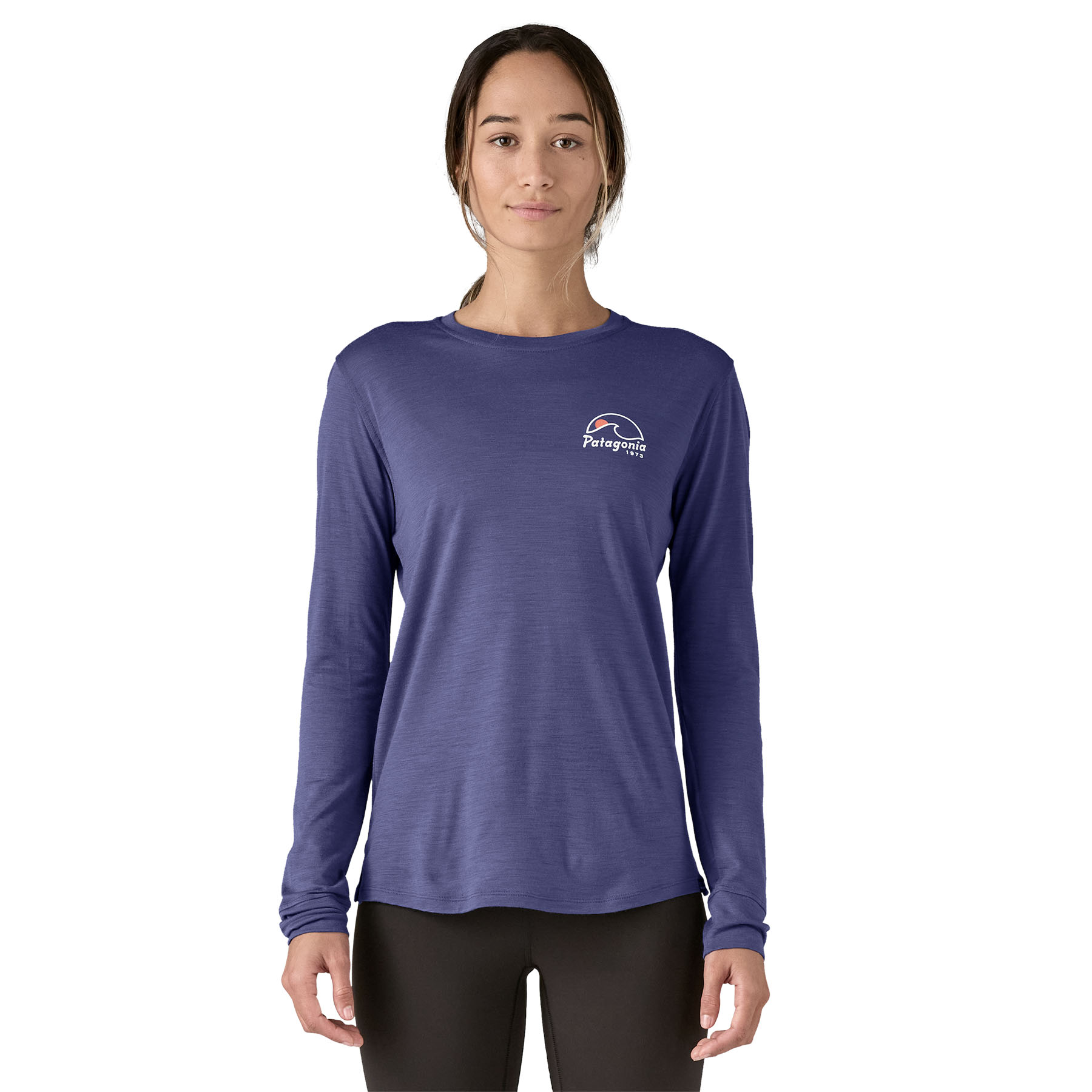 Patagonia Womens L/S Cap Cool Merino Blend Graphic Shirt - Fin & Game