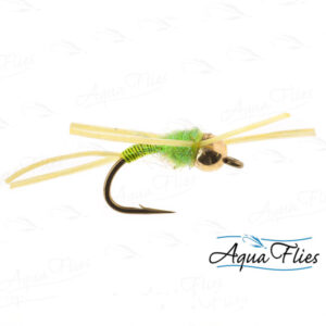 Aqua Flies TDF BH Wire Bug-Yellow Rubberlegs - Fin & Game