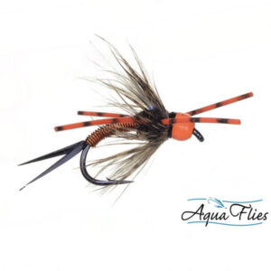 Aqua Flies TDF BH Vitamin D-FL. Orange Rubber Legs - Fin & Game