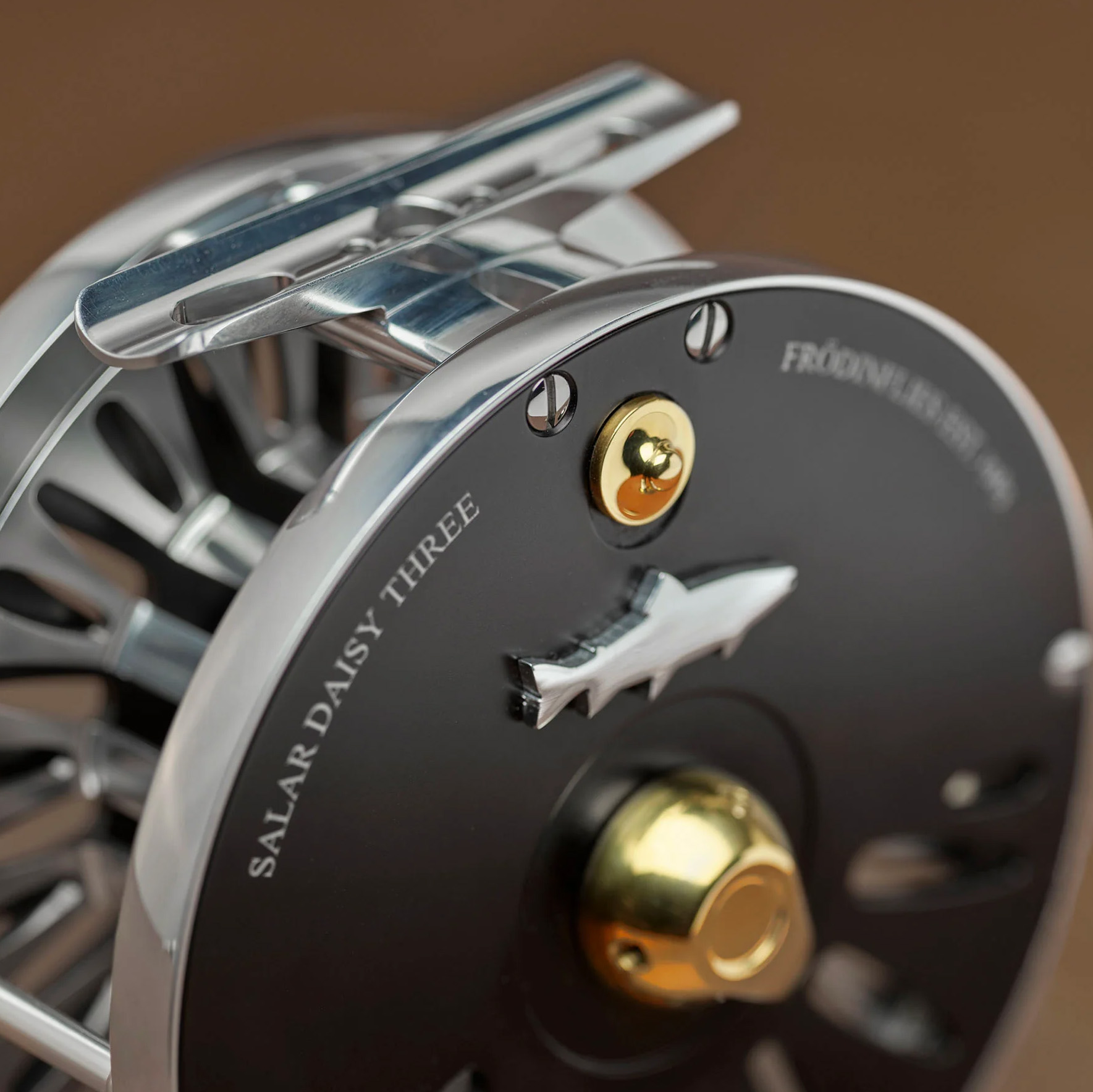Frodin Salar Daisy Fly Reel Black Product Image Rear Side