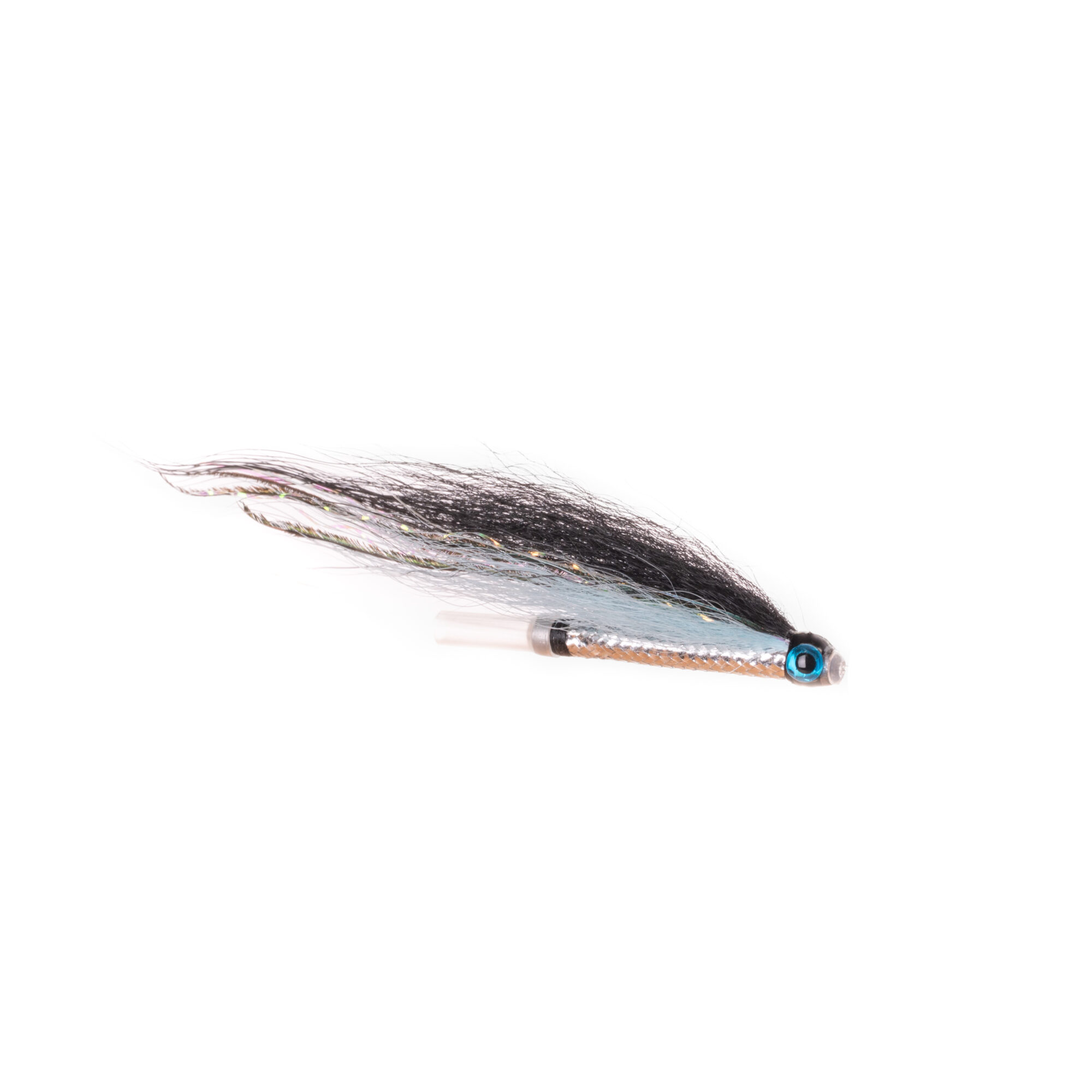 Product image of a Blue Bismo plastic tube used for Atlantic Salmon Fly Fishing.