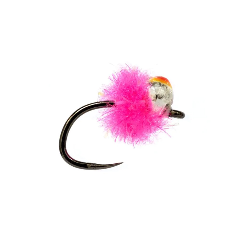 Fulling Mill Tungsten Mini Egg Hot Pink Barbless – Red Spot - Fin & Game