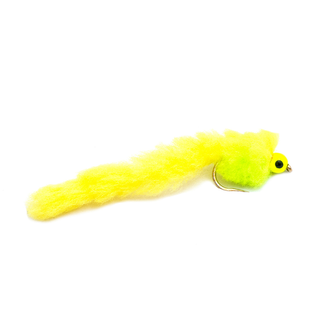 Fario Fly Lemon and Lime Eggstacy Worm Barbless - Fin & Game