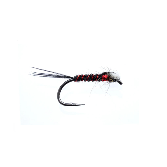 FarioFlyBlackandRedMuskins Fario Fly Black and Red Muskins - Fin & Game