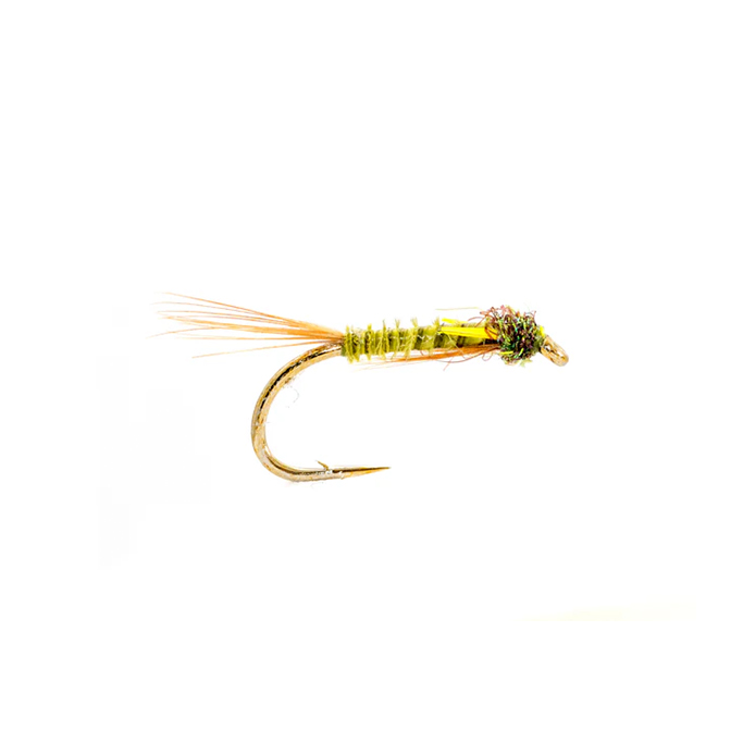 FarioFlyOliveandSunburstDiawl Fario Fly Olive and Sunburst Diawl - Fin & Game
