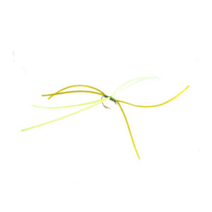 Fario Fly 8 Leg Mirage Olive and Chartreuse Worm Barbless - Fin & Game