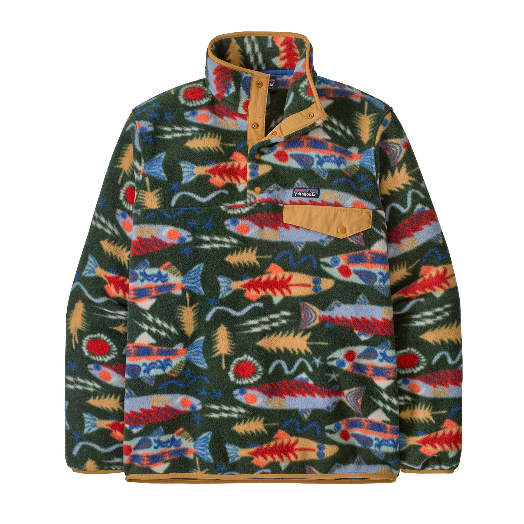 A lightweight version of our classic Synchilla® Snap-T® Pullover with bold fish salmon pattern design