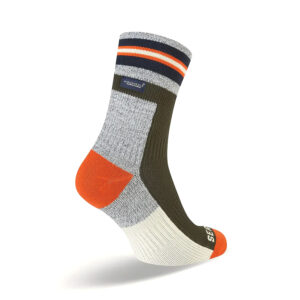 Sealskinz Surlingham Waterproof All Weather Mid Length Stripped Cuff Sock - Fin & Game