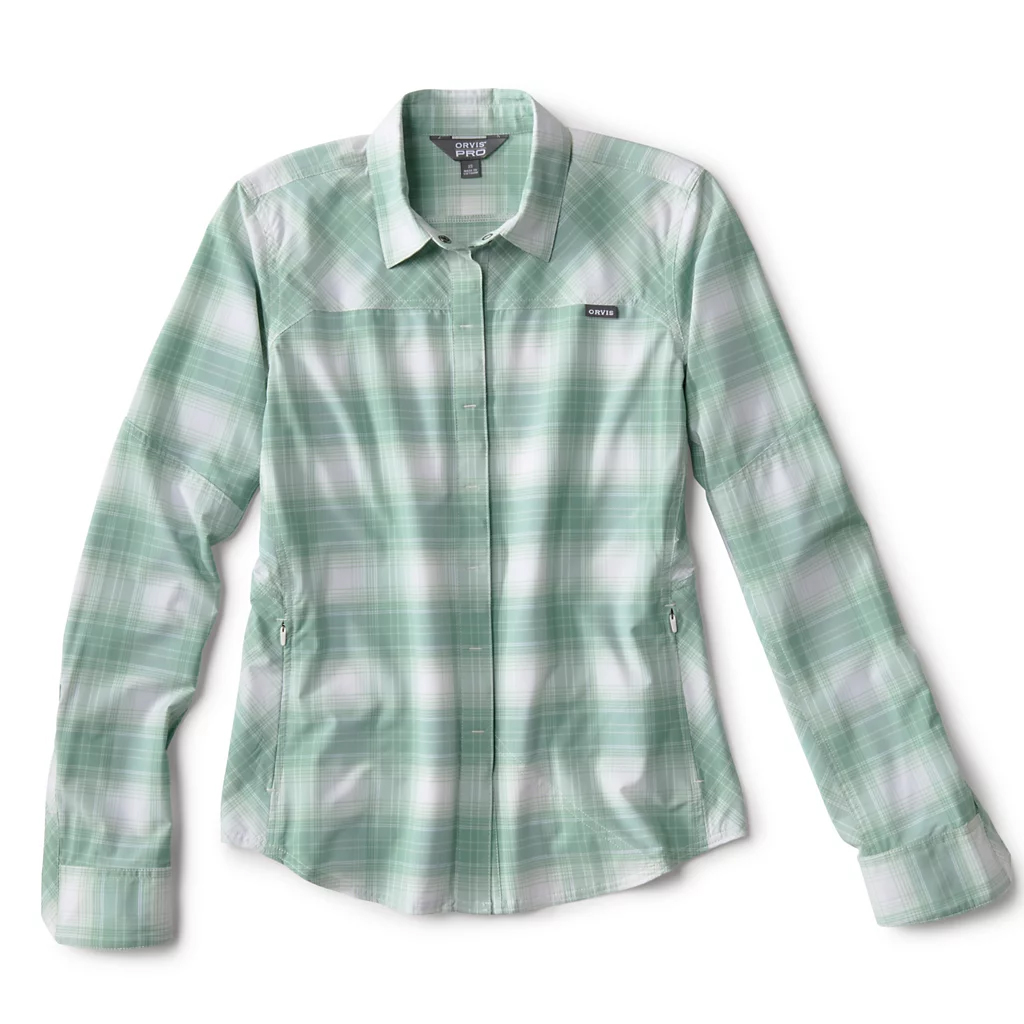 Orvis Women’s Pro Stretch L/S Shirt – Aloe Plaid - Fin & Game