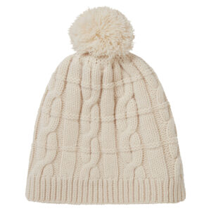 Sealskinz Hemsby Waterproof Cold Weather Cable Knit Bobble Hat – Cream - Fin & Game