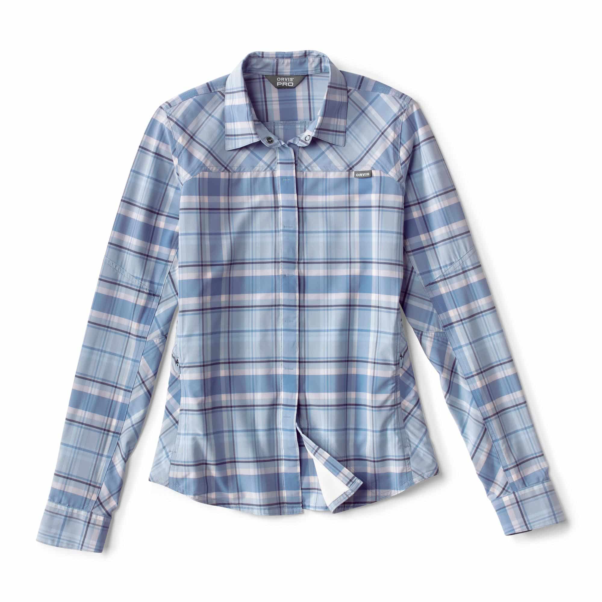 Orvis-Womens-Pro-Stretch-LS-Shirt Orvis Women’s Pro Stretch L/S Shirt – Blue Plaid - Fin & Game